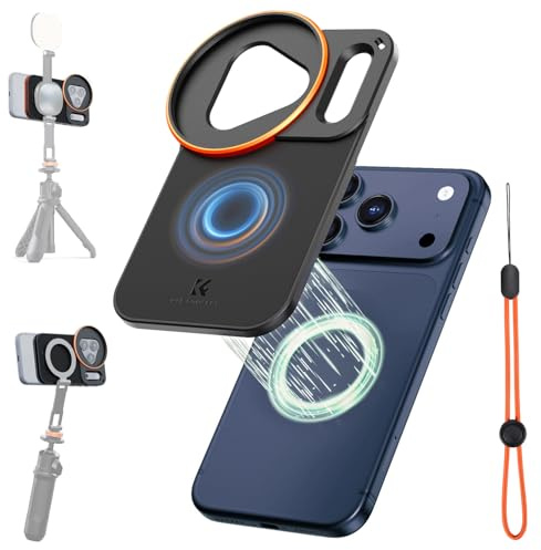 K&F CONCEPT Doppelseitiger magnetischer 58mm Filterclip | Filter Nicht enthalten, kompatibel mit iPhone 17 Pro Max und 58-mm-Gewindefiltern, FA101