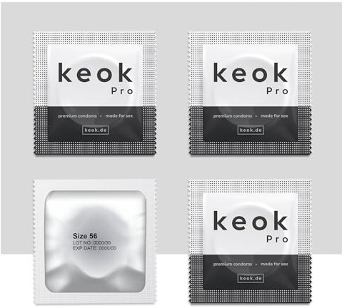 100 Kondome Size 56 keok Pro XL Extra Groß premium condoms