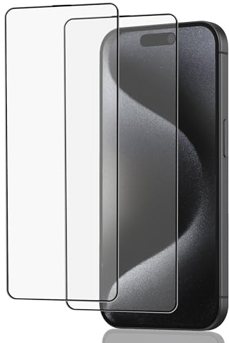 ICESPRING für Panzerglas Matt für iPhone 15 Pro 5G Schutzfolie, 2 Stück Fingerabdruck-ID Panzerfolie für Apple iPhone 15 Pro Mattes Folie, 9H Härte Schutzglas für iPhone 15 Pro Panzer Schutz Glas