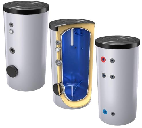 200 L Warmwasserspeicher ohne Wärmetauscher inkl. Isolierung, 4,5 kW Heizelement, Thermoregler, Flansch u. Dichtung