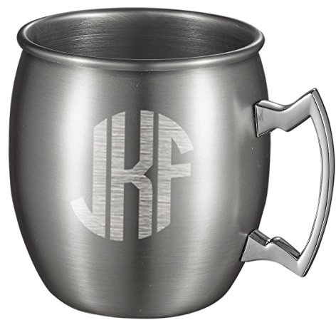 Moscow Mule Tasse mit kostenloser Monogramm-Gravur (Silber)