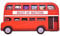 London Bus Shaped Fridge Magnet with London Icons Pictures