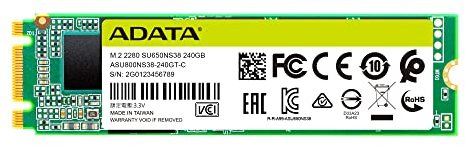 ADATA SSD 240GB Ultimate SU650 M.2 SATA