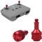Mando a distancia para DJI Mavic Air 2/Air 2S/Mini 2/Mavic 3/Mini 3 Pro/Air 3/Mini 4 Pro Drone, RC-N1/N2, accesorios de aluminio para mando inteligente (rojo)