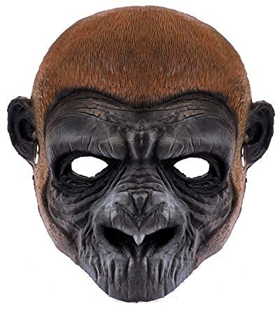 Lustige Gorilla-Affenmaske Halbmaske Verkleidung Halloween Erwachsene Kostüm Zubehör Tier Cosplay Kostüm Party