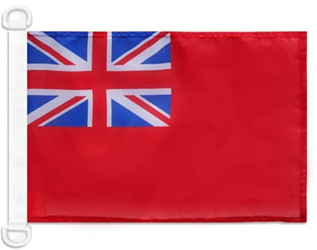BANDERA NAUTICA PABELLÓN CIVIL REINO UNIDO 45x30cm - Pabellón de conveniencia INGLESA - BRITANICA – UK - PABELLÓN NACIONAL 30 x 45 cm anillos - AZ FLAG