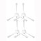 HUAYUWA Lot de 4 brosses latérales de rechange pour aspirateur robot Dreame D9 (blanc)