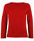 LUXE DIVA Girls Boy Kids Plain Basic Long Sleeve Round Neck T-Shirt Stretch School Tee Top 2-13 Years Red