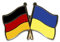 Sportfanshop24 Flaggen Pin Anstecknadel DEUTSCHLAND UKRAINE Freundschaft Fahne Flagge - Schwarz - Metall - Klassisch - Schmetterlingclip - 15 mm x 20 mm