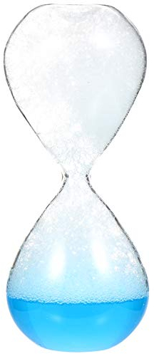 cabilock Verre Sablier Minuterie Liquide Sablier Liquide Mouvement Timer Sablier Bubble Sapton Sablier Sablier Décorations D' Anniversaire Cadeaux D' Anniversaire (Bleu)