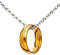 Bauqoo Collana Ciondolo Anello Il Signore Degli Anelli Gadget Unico Anello Del Potere Colore Oro Idea Regalo Magia Fantasy Cosplay
