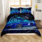 Erosebridal Rennwagen-Bettbezug für Kleinkinder, komplettes blaues Rennwagen-Bettwäsche-Set für Teenager, Jugendliche, modischer Sportwagen-Bettbezug, Heimdekoration, Extremsport-Bettbezug mit 2