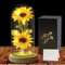 Girasole Regalo di la Festa Della Mamma per Donna, Fiori Artificiale in Cupola di Vetro, Regali di Girasole Eterni per le Donne per Anniversario, Fiore Artificiale Regalo per Donne Mamma Nonna