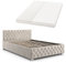 Juskys Polsterbett Nizza 180x200 cm mit Matratze, Stauraum mit Lattenrost, Bettkasten & LED Beleuchtung, Samtbezug, Chesterfield-Steppung, Beige