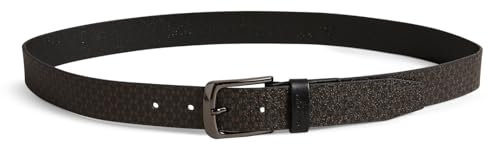 Ted Baker Herren Conaby Bedruckter Ledergürtel Gürtel, Schwarz, 28