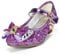 TRIWORIAE-Scarpe Principessa Bambina Bimba, Scarpe Glitterate con Tacchi per Ragazza, Scarpe Cosplay con Paillettes Eleganti per Cerimonia Festa Viola 31