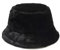 XYIYI Schwarz Pelzig Fischerhut Bucket Hat Winter Wärmer Eimer Hut Flauschige Fischermütze für Damen Mädchen