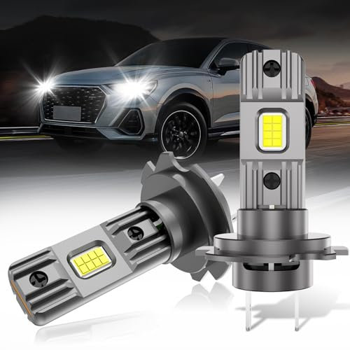 SHINYY Bombillas H7 LED Faros 24000LM 110W, 6500K Blanco 12V Canbus Anti Error Lámparas LED H7 para Coche y Moto Luz de Cruce y Carretera, Reemplace Halógenas y Luces Xenón, 2PCS