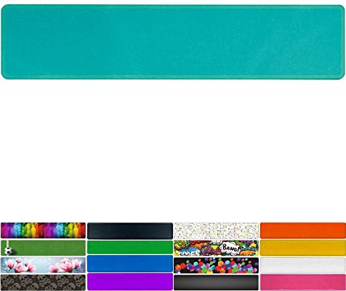 Generisch Fun-KENNZEICHEN Wunschkennzeichen | Namensschild |520x110 mm | viele Farben | Funschilder individuell mit Wunschtext gestaltbar (Glitzer türkis)