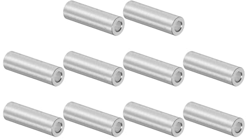 sourcing map 10 Piezas Espaciador de Aluminio de 5 mm de Diámetro Interior 10 mm Diámetro Exterior 40 mm de Longitud Acabado Liso Espaciador Redondo para Tornillos Pernos y Barras M5