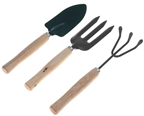 Supvox 3 Stück Kleiner Gartenwerkzeug für Zimmerpflanzen Gartenschaufel Kleiner Rechen Handkelle Leichtes Langlebiges Indoor Gartengeräte für Bonsai Umpflanzen Zufällige Farbe