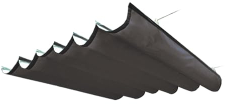 XPLKQXE Schieben Sie Hang Down Wave Shade Sail, Einziehbare Pergola-Schattenabdeckung, U-förmige Pergola-Ersatz-Schattenabdeckung Für Patio Deck Yard Pavillon (Farbe : Grey, Größe : 0.7x7m)
