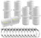 6pcs Schlauchverbinder 32mm Set mit 12 Schlauchschellen-Poolschlauch Adapter-Schlauchadapter-Doppelschlauchtülle