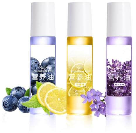 Cuticle Oil For Nails, Roll-On Nail Nutritional Oil Repaired Dryness Damaged Nails and Cuticle, Strengthener Repair Manicure for Brittle Peeling Breaking Thin Nails, Moisturizer, Growth