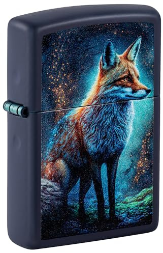 Zippo Windproof Lighter - Fox Design - Refillable - Gift Box - Metal - Made in USA