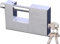 AntDau71® - Cadenas blindé anti-effraction avec 3 clés - Acier massif trempé - Verrou de moto, amortisseur, portail, sécurité Garage. Longueur 85 mm