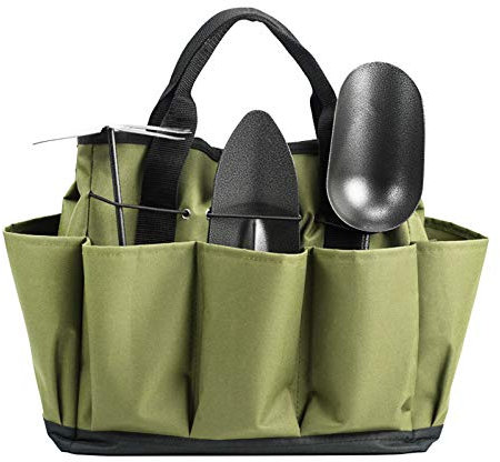 Garten-Werkzeugtasche, Große Kapazität, Garten-Werkzeugtasche, Garten-Tasche, Aufbewahrungstasche, Canvas-Garten-Werkzeugtasche mit 8 Taschen für Garten-Werkzeug-Set
