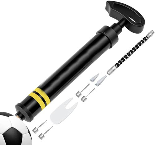 Handheld Ball Pump | Pump for Soccer Balls | Needle Adapter Pump, Lightweight Air Pump, Athletic Equipment Inflator, Compact Ball Pump, Multi-Sport Air Pump, Quick Inflate Pump