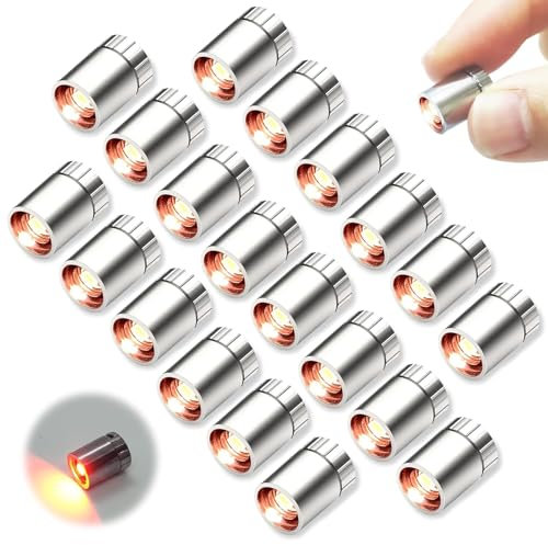EKKONG Puppenhaus Beleuchtung 20 Stück Mini LED Licht Kleine LED Lichter Puppenhaus Lampe Rotes LED Licht Klein DIY Puppenhauszubehör, Basteln, Mini Spielzeugzubehör