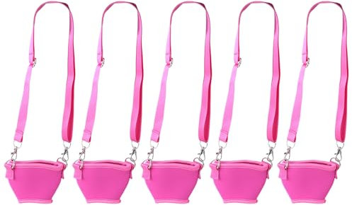 5Pcs Portatile Tazza Isolatore Collana Regolabile Vino Vetro Cordini Portabicchieri Con Collo Strap