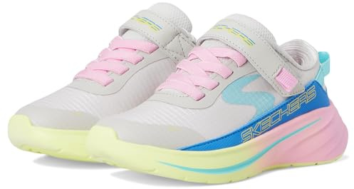 Skechers Girls' Wave 92 Imara Lite Trainers, Grey multi-coloured, 12 UK