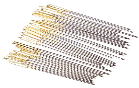 Lot de 30 aiguilles à broder à la main - Grand chas - Taille 22, 24, 26