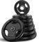 FK Sports Standard Weight Plates - Cast Iron Weight Plates with Rubber finish, 1” opening, 2.5kg, 5kg, 10kg, 15kg, 20kg, 25kg Tri Grip Barbell Weights, Gym Equipment, Sold in Pair (10 Kilograms)
