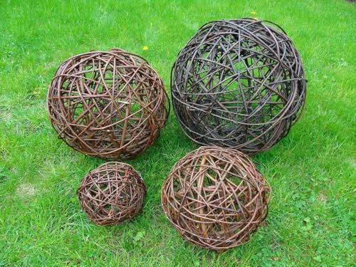 MIKONI Weidenkugel 25cm, Weidenkugel Weidenball Gartendeko Dekokugel Kugel Rebenkugel Dekobälle Garten 10-50cm (25cm)