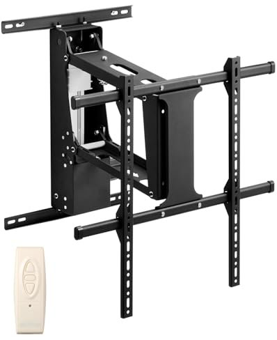 VEVOR Support Mural TV Motorisé pour Écrans 32-65 po/81,3-165 cm, Fixation TV Murale Réglable Électriquement, Accroche Télévieur Charge Jusqu'à 40 kg, Max. VESA 600x600 mm, Télévision Maison Bureau