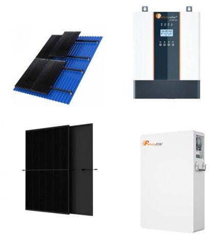 Kit solare completo per la casa 5000W-24.9kwh/giorno FELICITY- batteria+inverter+pannelli solari+kit di staffe o struttura- Energia per la tua casa, facile installazione-OFFERTA