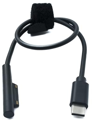 System-S USB 3.1 Kabel 30 cm Ladekabel für Microsoft Surface in Schwarz