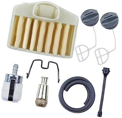 Pizgear Filtro dell'aria W Kit tappo olio combustibile, for Husqvarna, 365 362 372 371 537215202 Tappo serbatoio carburante motosega