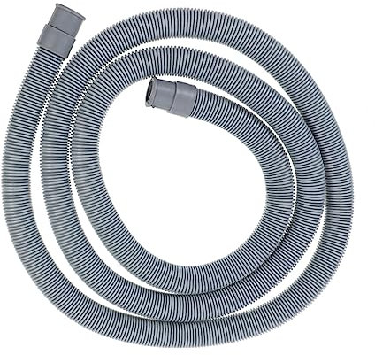 SHINEOFI 2M Replacement Drain Hose Kit for Washing Machines Flexible Water Hose Extension with Clamps and Connector for Efficient Discharge Dishwashers and Air Conditioners