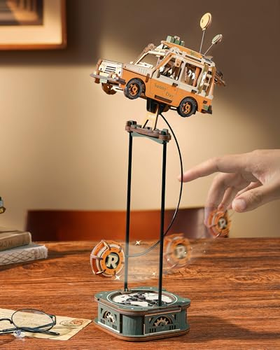ROKR 3D Puzzle Road Tripper Balance Spielzeug MCD03 3D Holzpuzzle Gravitation Schwing-Serie Modellbausatz für Erwachsene & Jugendliche – Retro Van Bastelset Geschenkidee
