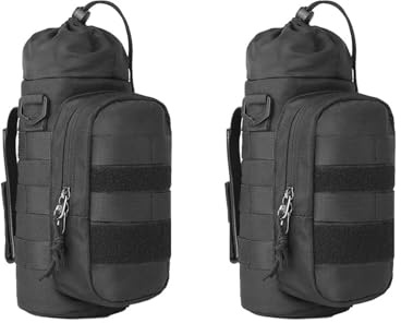 Punxdda Motorbike Saddle Bags Motorcycle Bottle Holder 1.5L Insulated Kettle Portable Motor Water Bottle Bag Motorbike Side Bag(Bottle Bag-2PCS)