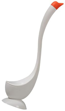 Bird Shape Toilet Brush with Holder & Extended Handle Plunger Set Soft Dense Bristles for Bathroom dir