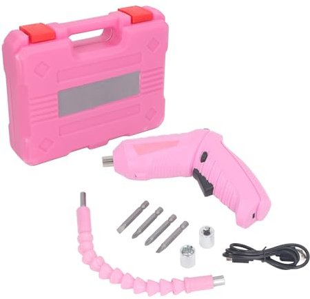 Respicefinem Electric Screwdriver Set Extensive 48 Piece Set Rotates 180 Degrees for Various Screw Functions Ideal for Different Work Environments and Dimly Lit Conditions 3.6V