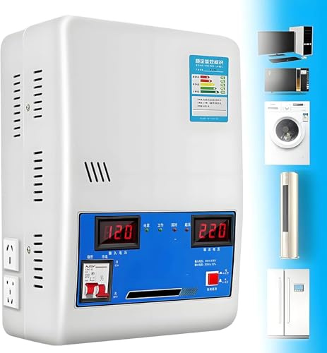 Stabilizzatore di Tensione 220V 8800W/15000W/20000W/30000W - Regolatore Automatico Ultra Basso per Casa con Display Digitale - Protezione per Elettrodomestici e Condizionatori (15000W)