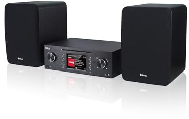 Block MHF-50 Kompaktanlage inkl. Lautsprecher - Spotify Connect Ready - DAB+/UKW/Internetradio 30.000 Sender - CD & USB MP3 Player - Bluetooth Streaming - 4 Farbdisplay dimmbar (Saphirschwarz)