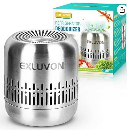 Exluvon Absorbe Olores Nevera Purificador Acero Inoxidable Elimina 10 Años | Desodorante Nevera sin Electricidad, Ambientador Nevera Coche Armario Cocina Congelador, 15x Carbón Activo, Gadget Cocina Eco